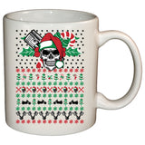 Ugly Christmas Skull Motorcycle Mug