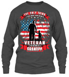 One Thing I Love More Than Being A Veteran Is Being A Grandpa T-shirt (Front Print)