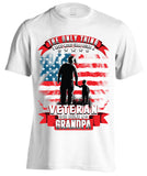 One Thing I Love More Than Being A Veteran Is Being A Grandpa T-shirt (Front Print)