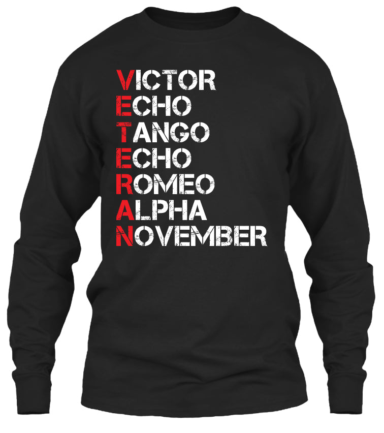 Veteran Military Alphabet T-shirt