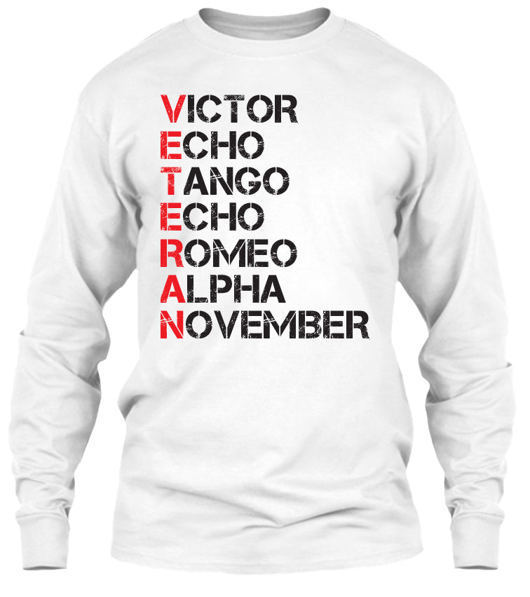 Veteran Military Alphabet T-shirt