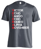 Veteran Military Alphabet T-shirt