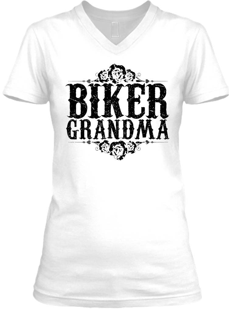 T-shirt - Biker Grandma Roses